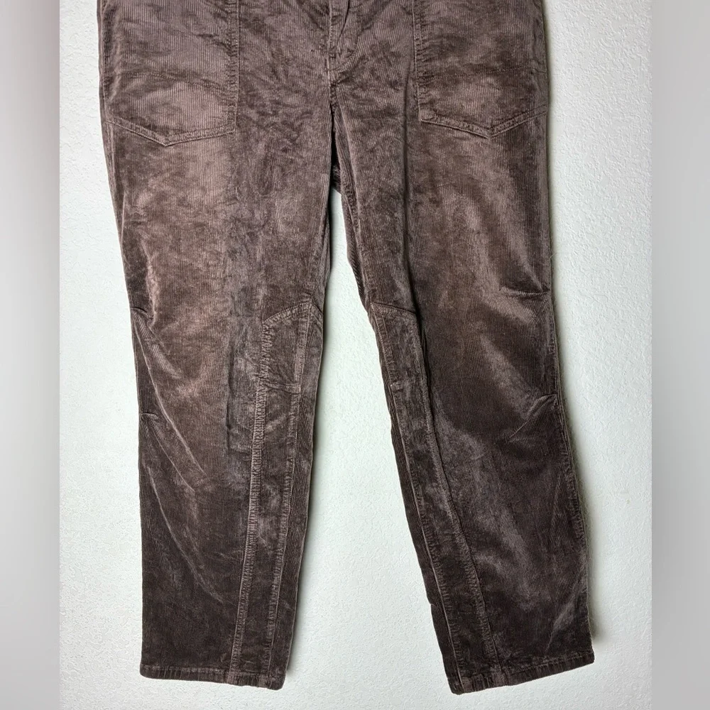 Anthropologie Pilcro The Wanderer Brown Corduroy Carpenter Pants Cotton Modal